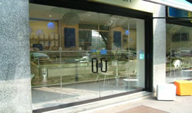 Milan-glass shop entrance
